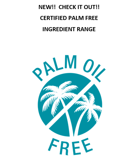 Certified Palm-Free Ingredients Range