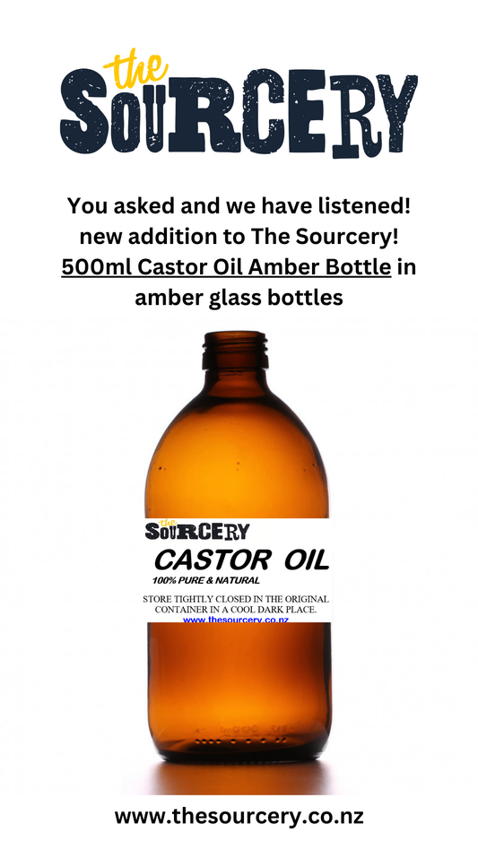 Castor Oil BP 500ml Glass Bottle